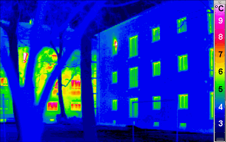 Image of House from Thermal Camera